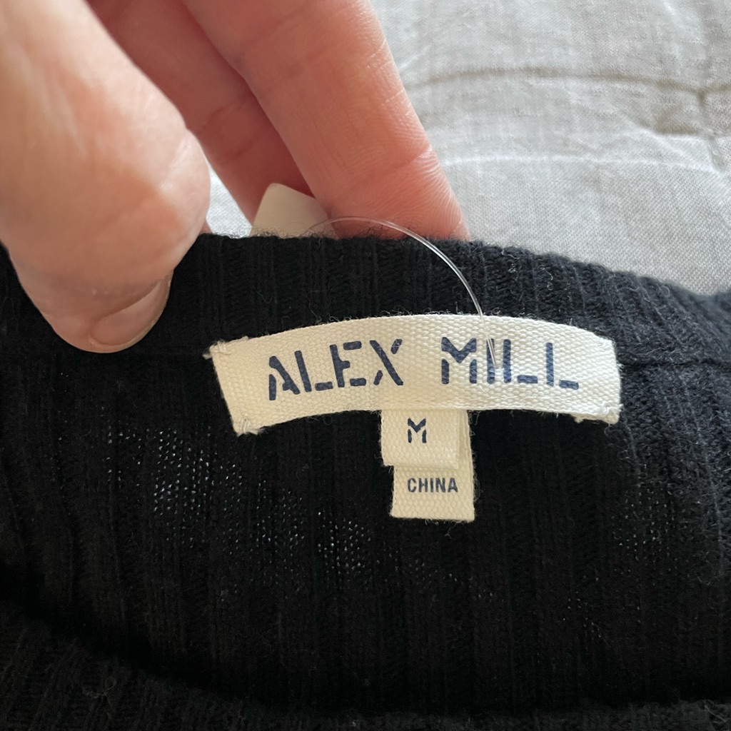 Alex Mill Black Ribbed Button-Up Cardigan — image 6 of 7